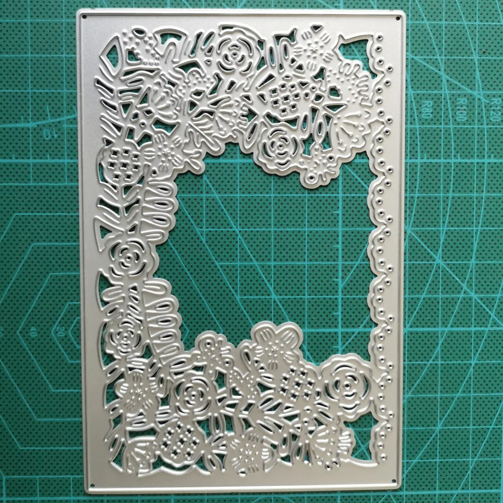 14 см прямоугольная рамка цветочный лист DIY ремесло трафареты настенная краска