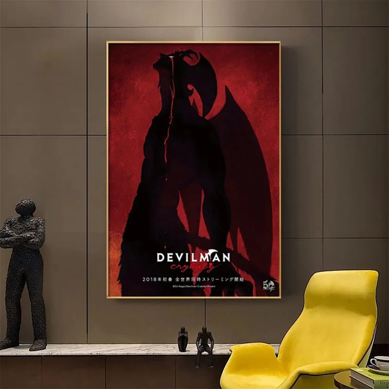 Плакат рисунка по мотивам аниме-комиксов девильман крибейд Настенная роспись на