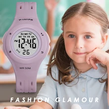 

PANARS Fashion Children's Watch LED Chronograph Wristwatch 50M Waterproof Watches Alarm Kids Students Digital Watch Relojes