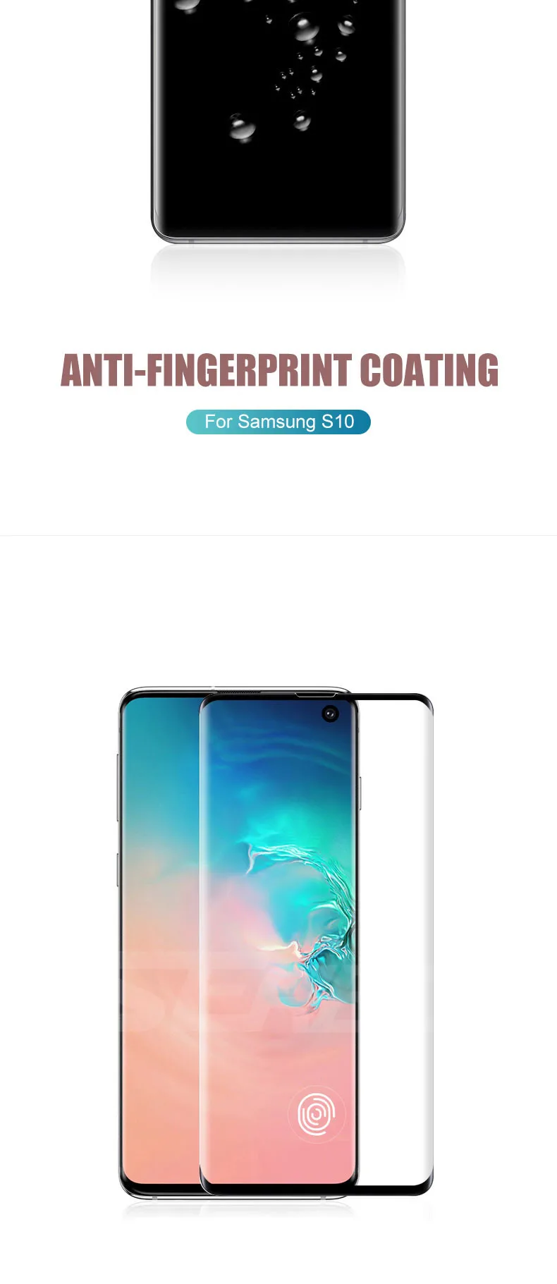 100D полностью изогнутое закаленное стекло для samsung Galaxy S10 S9 S8 Plus S10e Note 8 9 10 Pro Защитная пленка для экрана