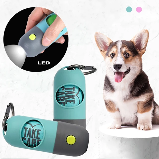 LED Light Pet Poop Bag Holder