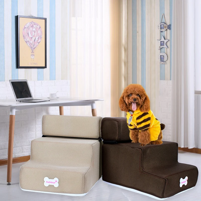 Съемная лестница для домашних питомцев нескользящая 3-ступенчатая щенков кошек |