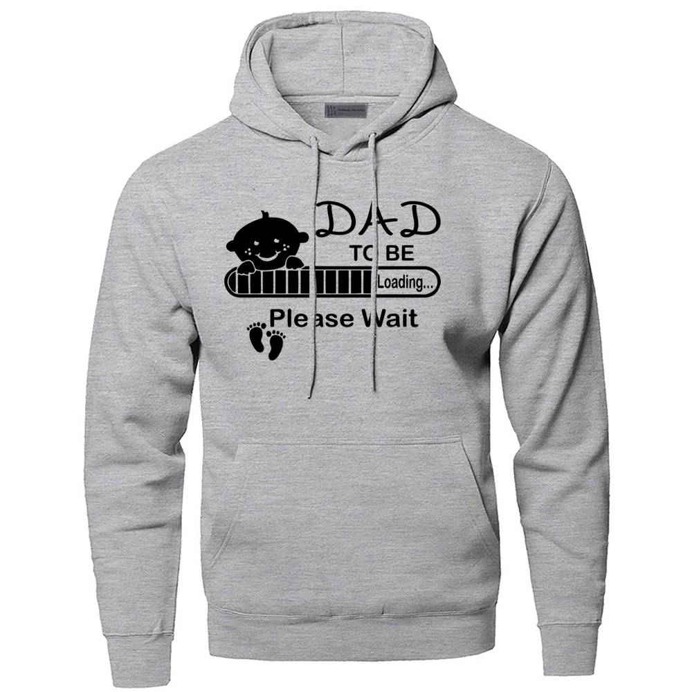 DAD to be Loading/забавные толстовки для малышей мужчин толстовка с капюшоном Теплая