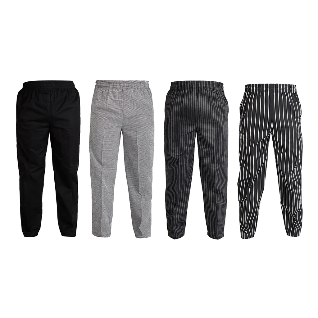 Cook Trousers Kitchen Catering Polyester Baggy Chef Pants Workwear Uniform 4 Patterns 5 Sizes Optional | Дом и сад