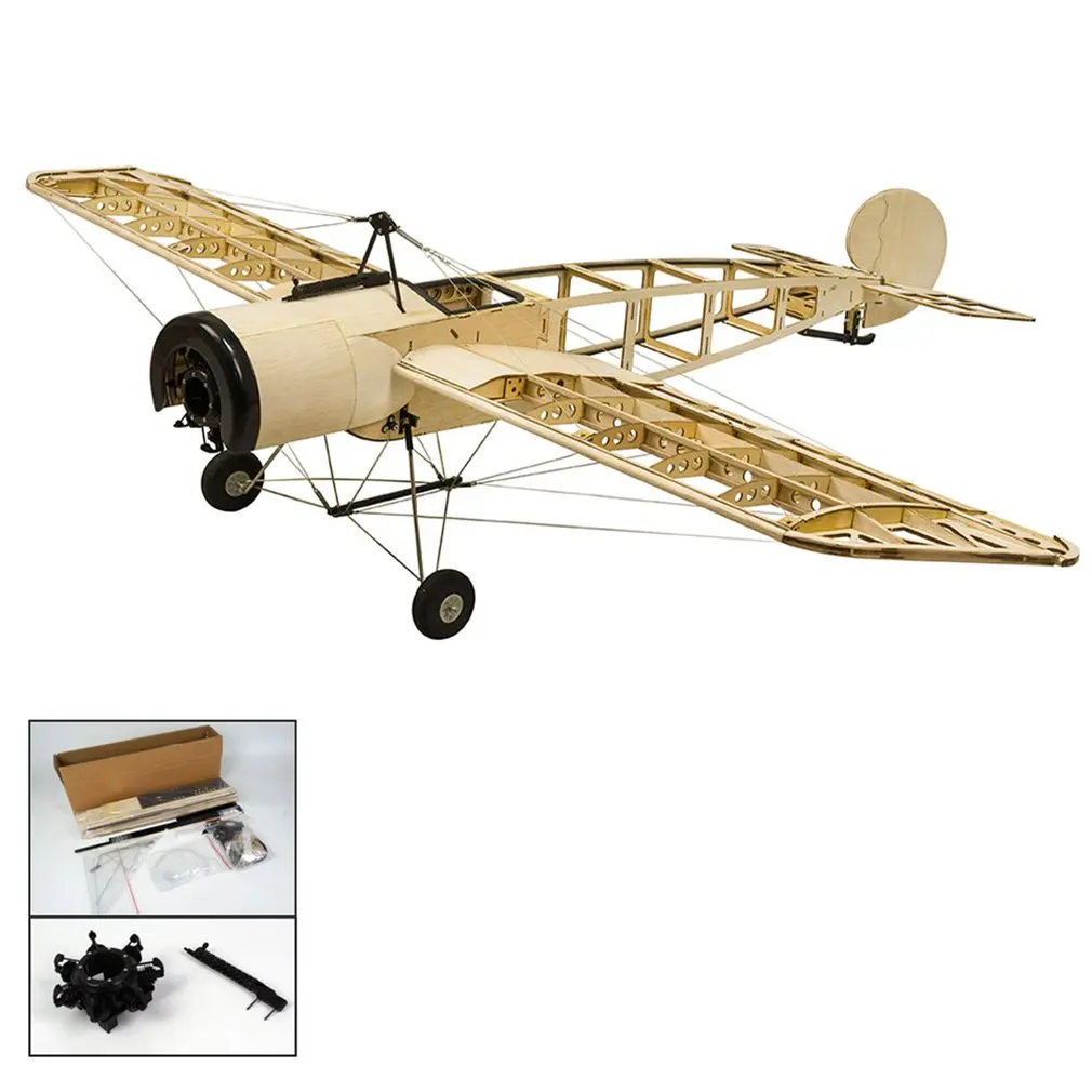 

EP Fokker-E Balsa Wood Training Plane 1.2M Wingspan Biplane RC Airplane Aircraft Model Toys DIY KIT/PNP for Kid