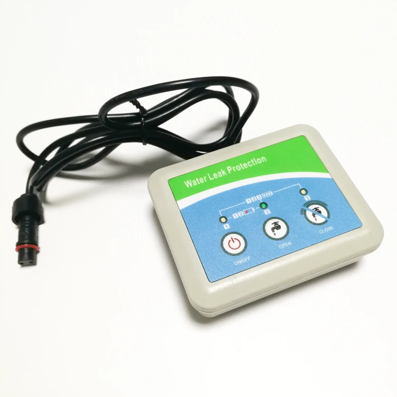 Water leak sensor detector alarm with SS304 1/2" electric valve, shut off water automatically,smart home water leak alarm DC3V