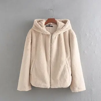 

Hot sale CC88-9370 European and American fashionable man-made fur coat