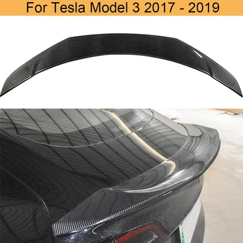 

Rear Trunk Wing Spoiler for Tesla Model 3 2017 - 2019 Rear Trunk Spoiler Boot Lip Wing Carbon Fiber