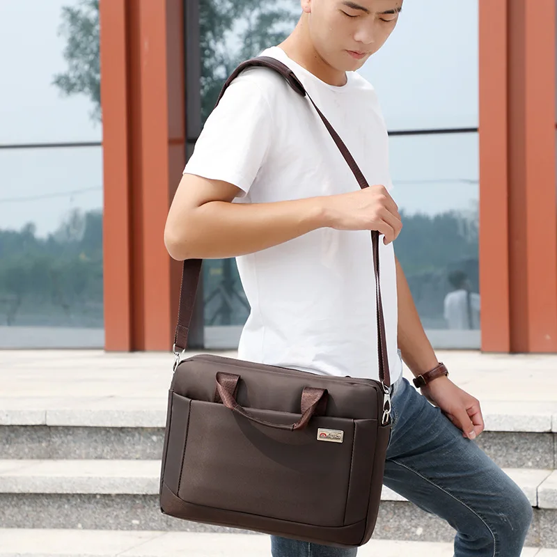 

2019 New Style Casual Oxford Cloth Men's Bag MEN'S Single-shoulder Bag Solid Color Cross Computer Bag Handbag