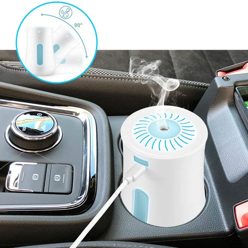 Portable Cool Mist Humidifier with 7 Colors Light 200Ml Mini USB Desktop Humidifiers for Babies Bedroom Office Car Travel Auto T