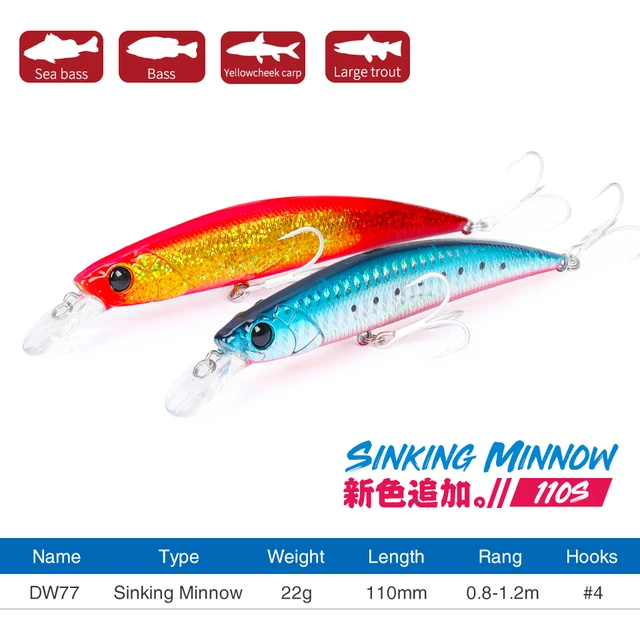 Storm Jerkbaittsurinoya 110s Sinking Minnow - Saltwater Jerkbait For Trout  & Pike