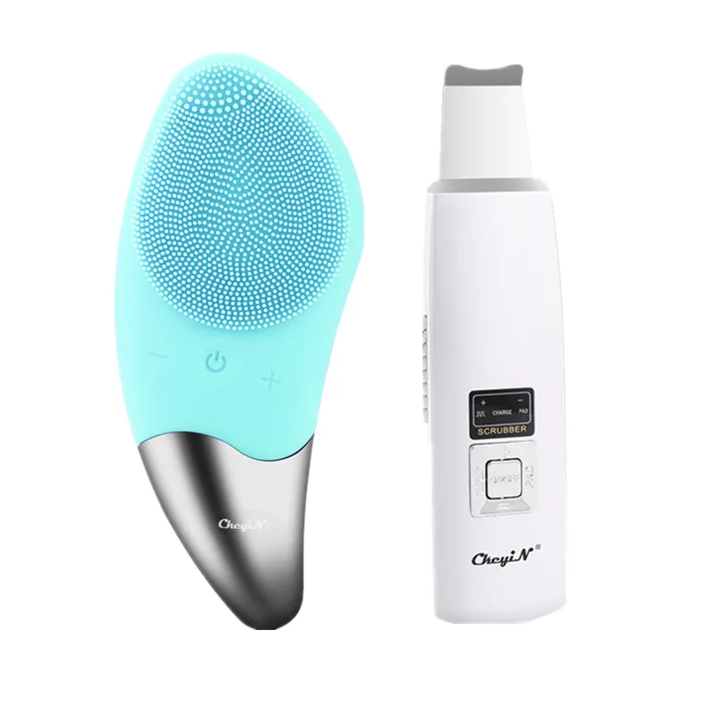 

Ultrasonic Face Skin Scrubber Blackhead Remover Skin Peeling Exfoliator Face Lifting Tightening Pore Cleaner Face Washing Brush