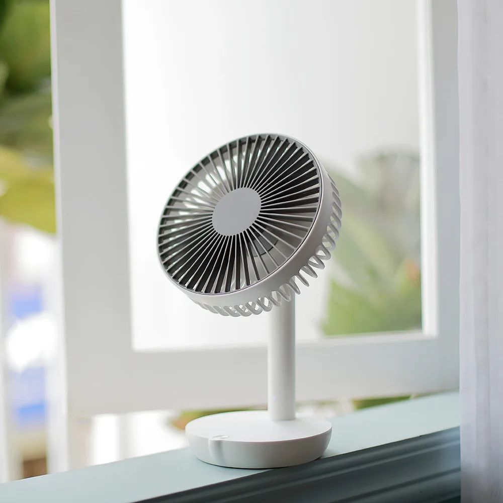 

New Style Simple Fashion Desktop Electric Fan 5-Speed Adjustment Dormitory Desktop Office Household Small Fan 4000 MAh