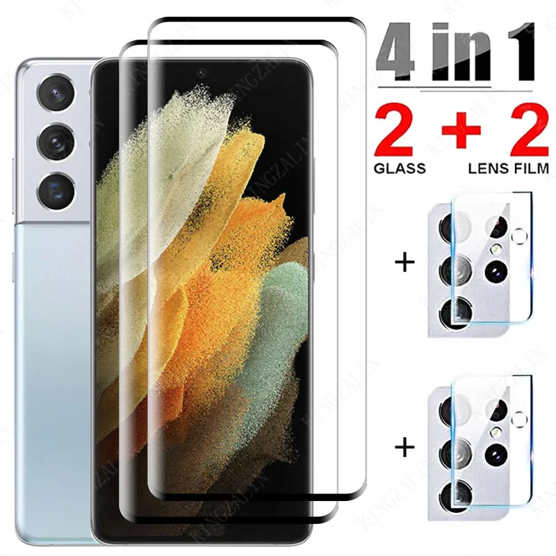 Изогнутое стекло 4 в 1 для Samsung Galaxy S20 S21 Ultra 5G Note 20 защита экрана объектива FE Plus |