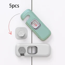 Serrure de porte de sécurité pour bébé, 5 pièces, Protection pour enfants, armoire, Anti pincement, serrure de tiroir, meubles pour bébé, réfrigérateur, 2021 