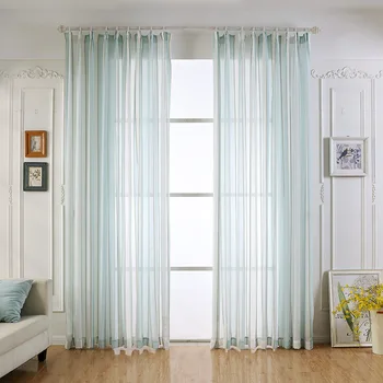 

Morden Living Room Curtains Kids Bedroom Sheer Tulle Curtain Bay Window Valance Green Country Decor Fashion Voile Luxury Fabrics