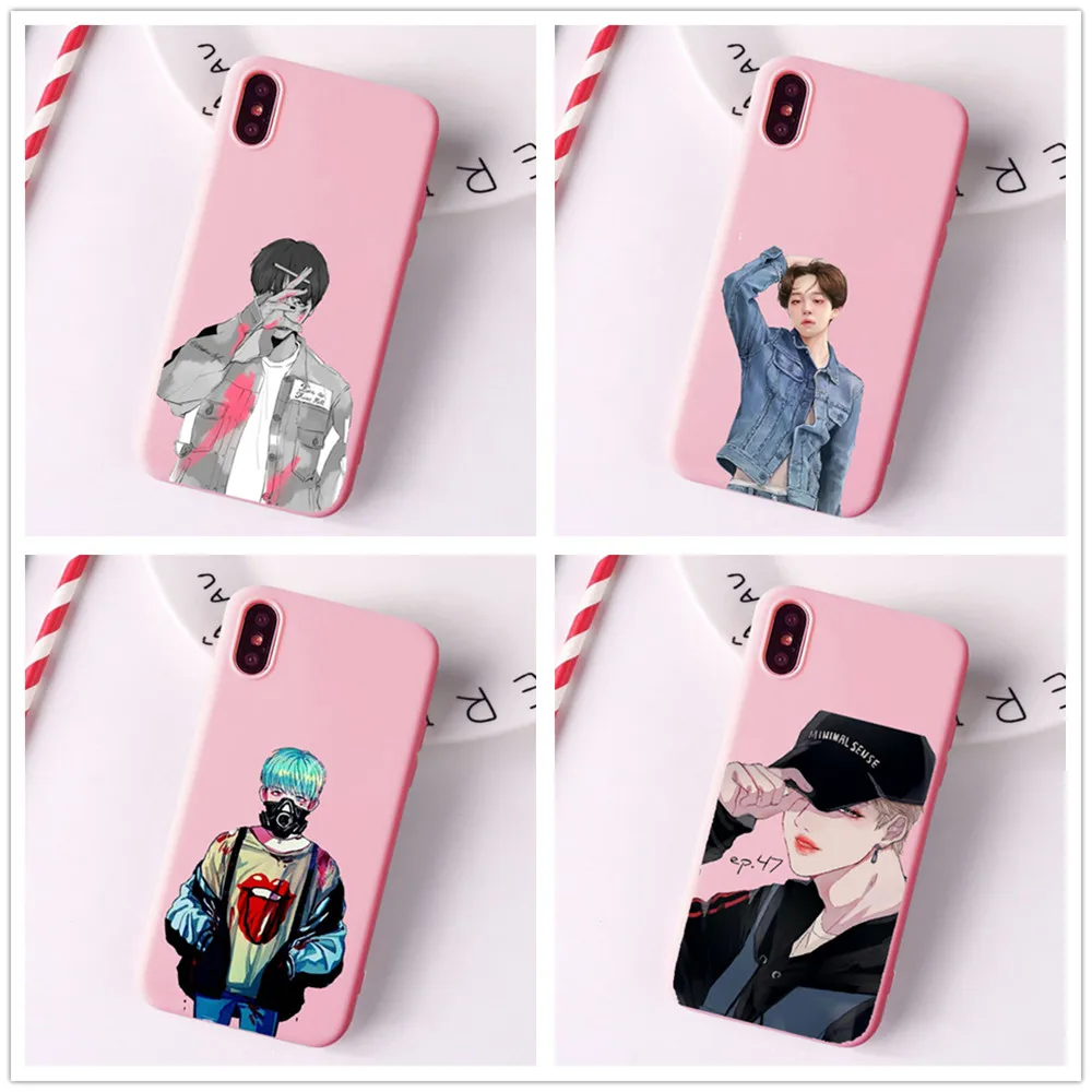 Модные монста х KPOP мальчик Группа крышка розовый мягкий термополиуретановый силиконовый чехол для iPhone X XR XS Max 11 11Pro 11» бетонный завод фотокамеры мгновенного действия 8 7 6 Plus