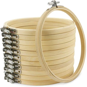 

18Pcs / Set15cm Wooden Embroidery Frame Frame Set Bamboo Stitch Garland for DIY Cross Stitch Needle Craft Tool