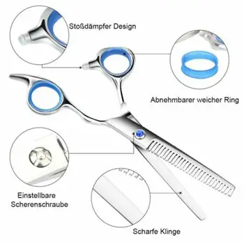 

Barber And Hairdressing Tool Set Flat Tooth Clipper Curved Finger Rest Scissors Is Highly Polished Sharp 1 Set