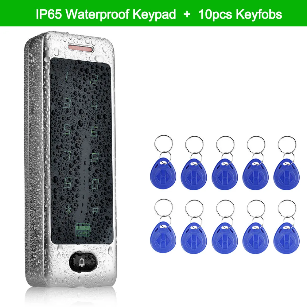 DC12V металлическая клавиатура управления доступом IP65 водонепроницаемая RFID Клавиатура Wiegand26/34 для дверных замков система контроля доступа брелоки карты - Цвет: IP65 Waterproof