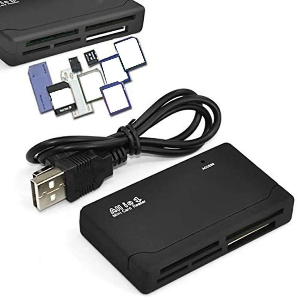 Мини-26 в 1 USB 2,0 High Speed устройство чтения карт памяти CF xD SD MS SDHC с Светодиодная лампа Карта Reader
