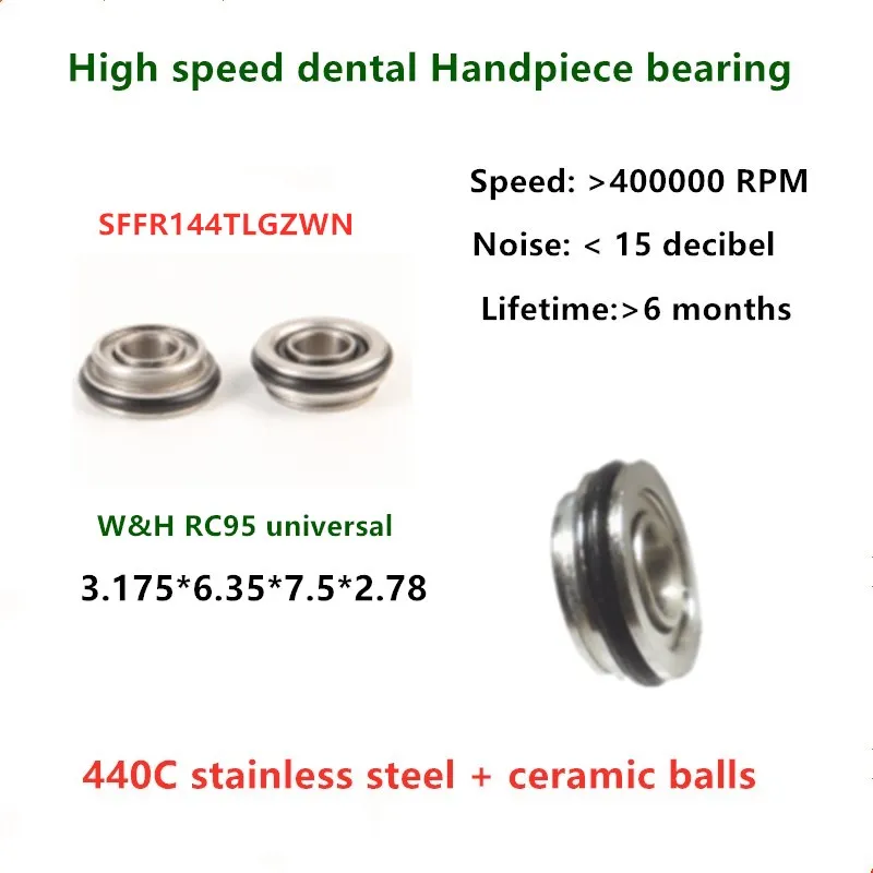 Stainless Steel Dental Handpiece Bearing Ceramic Bearing 5 Balls