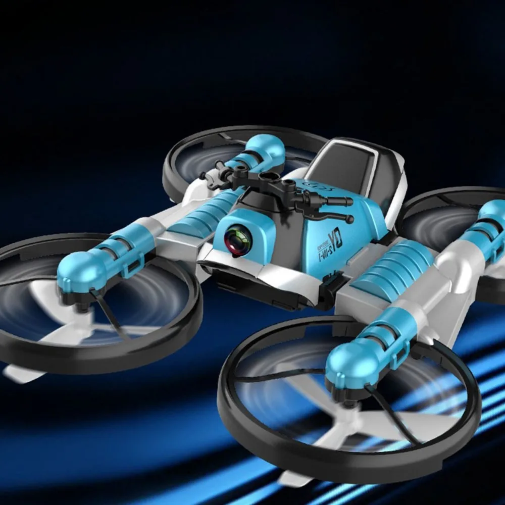 WiFi FPV RC Дрон мотоцикл 2 в 1 складной вертолет RC Квадрокоптер мотоцикл Дрон