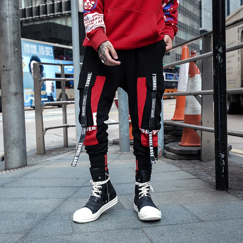 

2019 New High Street Ruched Pocket Pants Men