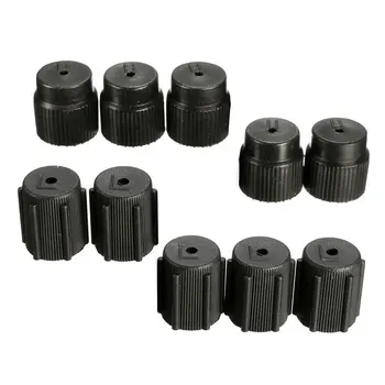 

10Pcs/Set Air Conditioning Service AC System Charging Port R134a 13mm & 16mm Caps Car Charging Port AC System Caps Accessories