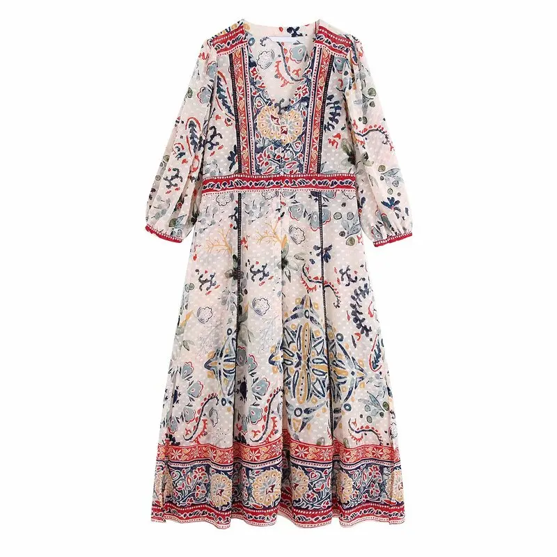 

Hot sale BB60-9471 European and American Fashion Oriented Printed Dresses