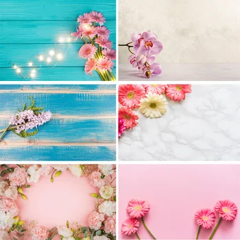 

SHENGYONGBAO Vinyl Custom Photography Backdrops Prop Flower and Wooden Planks Theme Photography Background 191024ST-006
