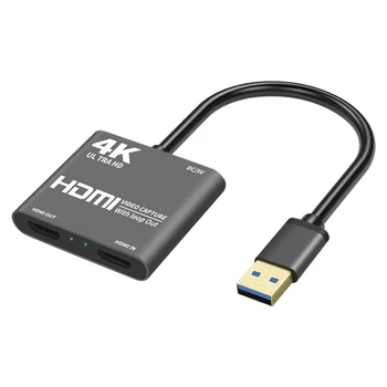 

USB 3.0 to HDMI o Video Capture Cards 1080P 4K Capture Cards for Live OBS Game Live Broadcast Box HDMI Loop Out