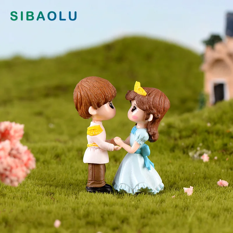 

Boy Girl Prince Princess Wedding figurine cartoon character fairy garden home miniature ornament desk decoration DIY accessory