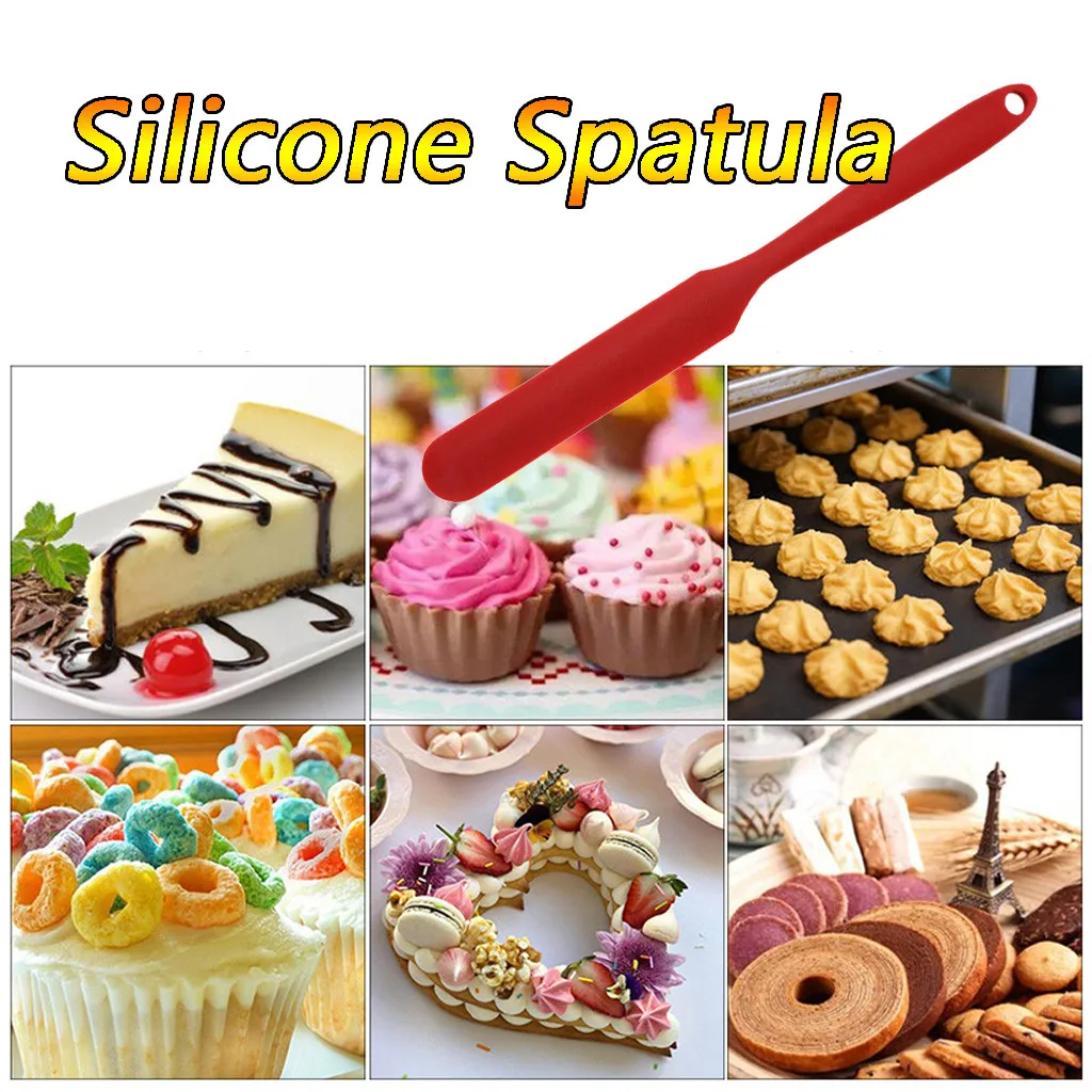  Silicone Spatula Set Heat Resistant Cake Cream Butter Spatulas Mixing Batter Scraper Non-Stick Flex