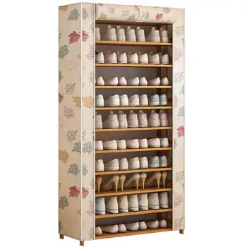 

Multi-layer shoe rack dustproof simple shoe cabinet door dormitory household large capacity storage shoes shelf Oxford cloth