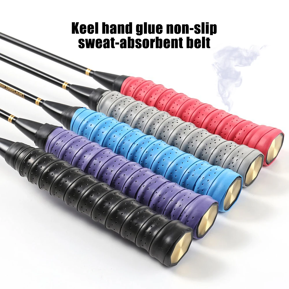 Racket Grip Tape 2 Pcs Tennis Racket Anti-Slip Absorb Sweat Band Outdoor Fishing Rod Winding Strap Sport Badminton Squash