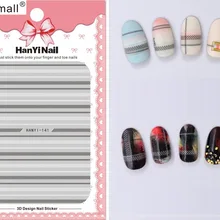 Полоски моделей! Лак для ногтей задний клей деколь декорации Дизайн Наклейка для ногтей Советы красоты