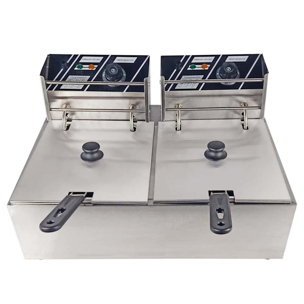 Commercial Electric Deep Fat Fryer Stainless Steel Mutifunctional Fried Pan 20L