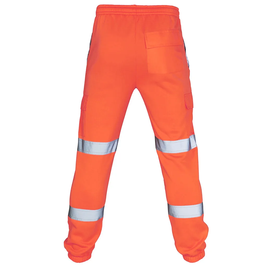 40# New Fashion Men Road Work High Visibility Overalls Casual Pocket Work Casual Trouser Pants Autumn Waterproof pants plus size pajama pants