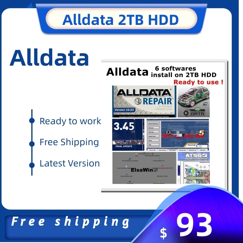 Программное обеспечение для ремонта автомобиля Alldata 10 53 яркие данные о цехе ElsaWin6.0