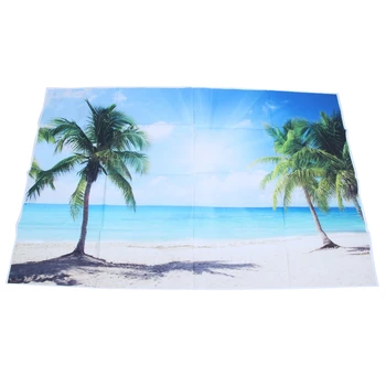 

5x3FT Vinyl Background Photography Palm Tree Beach Sunshine Studio Backdrop Prop