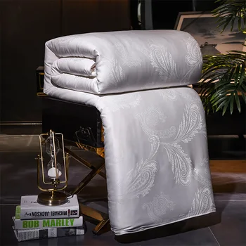 

100 Mulberry Silk Satin Silk Quilt Air Conditioner Thickened Spring and Autumn Winter Quilt Core Jacquard Cotton Quilt Cover