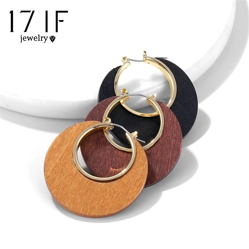 

17 IF Multiple 6 Styles Korea Handmade Wooden Straw Weave Rattan Vine Braid Drop Earrings New Fashion Geometric Long Earrings