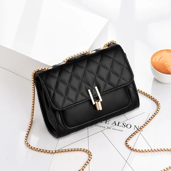 

Designer Handbag 2020 New Fashion Bag Popular Ladies Shoulder Messenger Bag Chain Bag Simple Rhombus Small Square Bag Channels