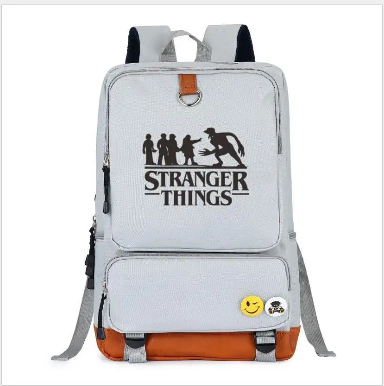 as pictures Рюкзак Mochila Stranger Things, женская сумка, мужской рюкзак для ноутбука, школьные сумки для подростков, рюкзак для мальчиков и девочек, дорожные сумки - Цвет: as pictures