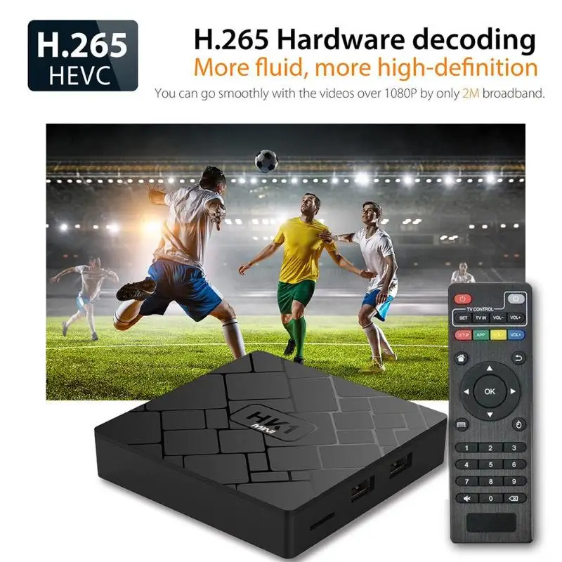 HK1mini Android 8,1 ТВ приставка 2G+ 16G RK3229 Четырехъядерный 4K 3D WiFi приставка