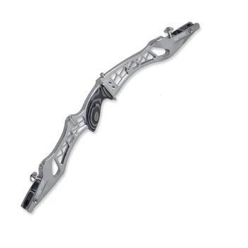 

Red/Smoke Recurve Bow Riser for R/L Hand 25 Inches Aluminum alloy 6061-T6 Same Color Wooden Handle for Bow Archery Hunting