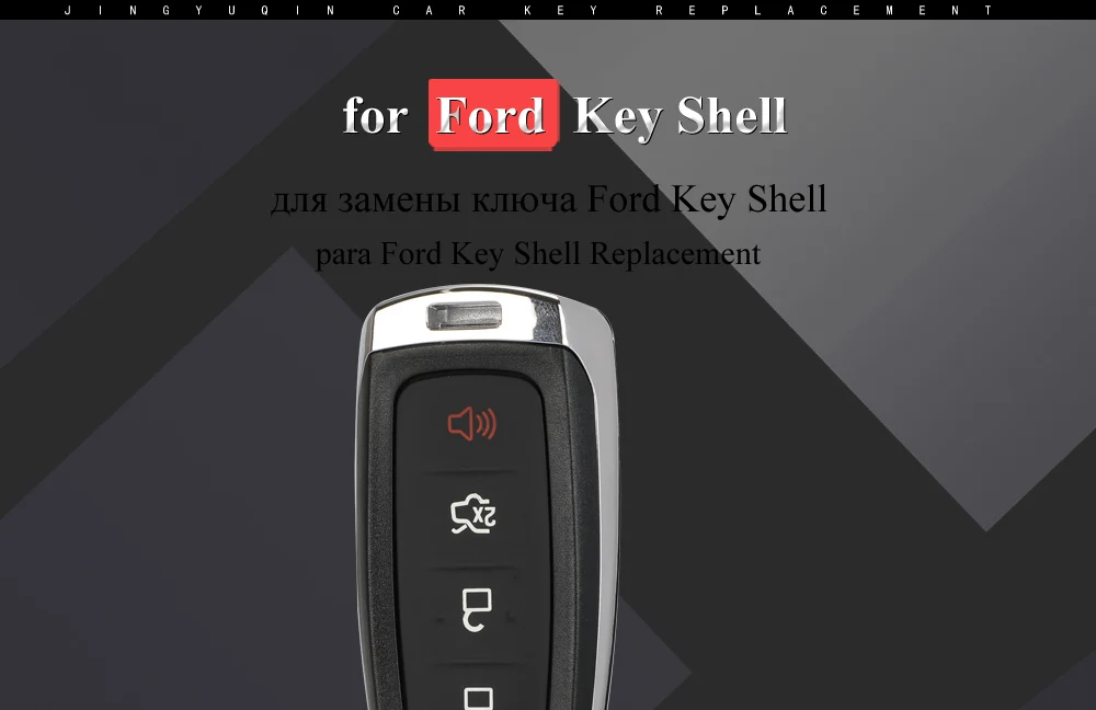 Keyforkess guscio chiave di ricambio per Ford Edge Escape Flex Explorer Taurus 5 pulsanti telecomando Fob custodia custodia FO38 HU101 lama - Ha8b001f3a31f405eb1fec89a0c4fa142J