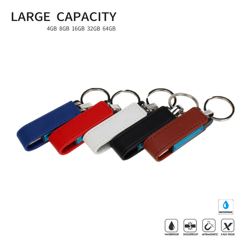 USB Flash Drive 8GB 16GB Metal Keychain Pen Drive Pendrive 64GB Flash Memory Stick U Disk 32GB Cle USB 2.0 Memoria USB 128GB