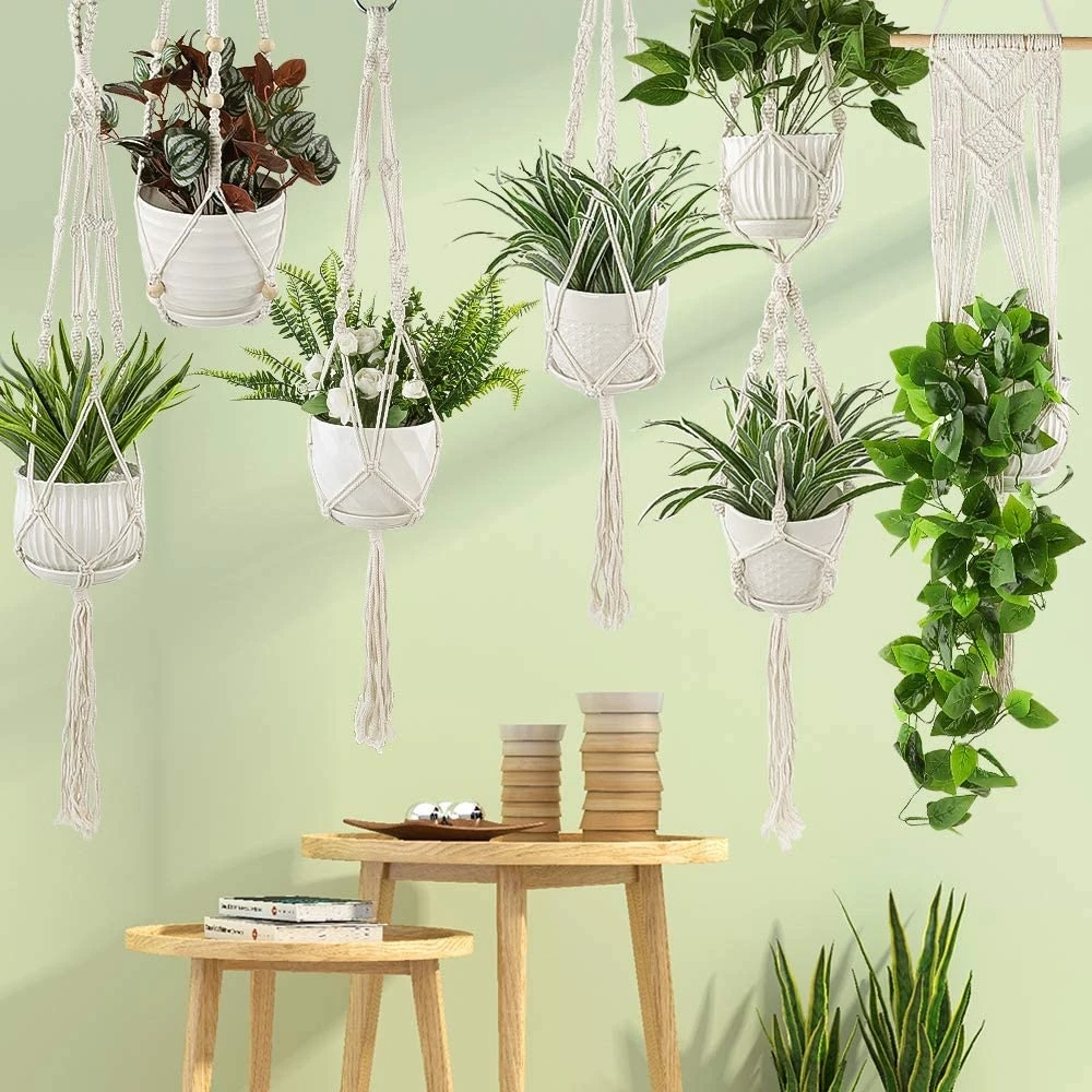 Держатель для растений корзина ручной работы вертикальная вешалка цветочных